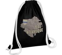 Fabulous Sac de Gym en Coton Noir Loire-Atlantique carte ancienne 12 Litres Noir G