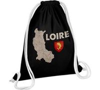 Fabulous Sac de Gym en Coton Noir Loire carte ancienne 12 Litres Noir G