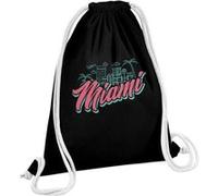 Fabulous Sac de Gym en Coton Noir Miami Floride 12 Litres Noir G