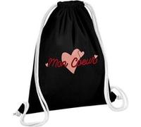Fabulous Sac de Gym en Coton Noir Mon Coeur 12 Litres Noir G