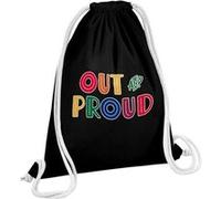 Fabulous Sac de Gym en Coton Noir Out and Proud 12 Litres Noir G