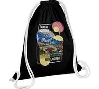 Fabulous Sac de Gym en Coton Noir Paint No Mountain High Enough 12 Litres Noir G