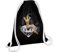 Fabulous Sac de Gym en Coton Noir Pin up Toucan et Diamant 12 Litres Noir G