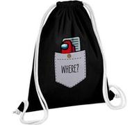 Fabulous Sac de Gym en Coton Noir Poche Surprise Imposteur 12 Litres Noir G