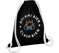 Fabulous Sac de Gym en Coton Noir Qui Aime bien Clash bien 12 Litres Noir G