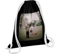 Fabulous Sac de Gym en Coton Noir Reine Elisabeth II et Prince Philip Chateau 12 Litres Noir G