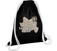 Fabulous Sac de Gym en Coton Noir Saone et Loire carte ancienne 12 Litres Noir G