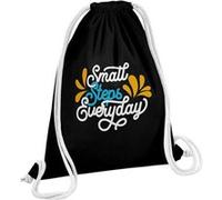 Fabulous Sac de Gym en Coton Noir Small Steps Everyday 12 Litres Noir G