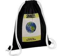 Fabulous Sac de Gym en Coton Noir Smile! is the end of the World 12 Litres Noir G