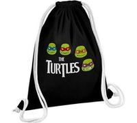 Fabulous Sac de Gym en Coton Noir The Turtles - Beatles 12 Litres Noir G