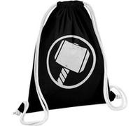 Fabulous Sac de Gym en Coton Noir Thor Marteau 12 Litres Noir G