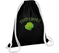 Fabulous Sac de Gym en Coton Noir Trop Chou 12 Litres Noir G