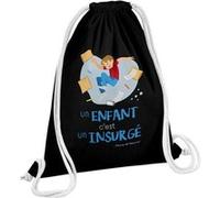 Fabulous Sac de Gym en Coton Noir Un enfant c'est un Insurgé 12 Litres Noir G