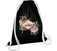Fabulous Sac de Gym en Coton Noir Viva Las Degas 12 Litres Noir G