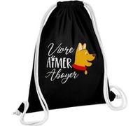Fabulous Sac de Gym en Coton Noir Vivre Aimer Aboyer 12 Litres Noir G