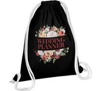 Fabulous Sac de Gym en Coton Noir Wedding Planner Bouquet Fleurs 12 Litres Noir G