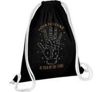 Fabulous Sac de Gym en Coton Noir Your Fortune, As told by the Stars 12 Litres Noir G