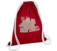 Fabulous Sac de Gym en Coton Rouge Ariège carte ancienne 12 Litres Rouge G