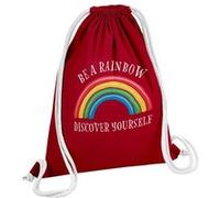 Fabulous Sac de Gym en Coton Rouge Be a Rainbow Discover Yourself 12 Litres Rouge G