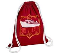 Fabulous Sac de Gym en Coton Rouge Bon Voyage Art Deco 12 Litres Rouge G