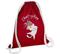 Fabulous Sac de Gym en Coton Rouge Chat pitre 12 Litres Rouge G