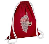 Fabulous Sac de Gym en Coton Rouge Corse carte ancienne 12 Litres Rouge G