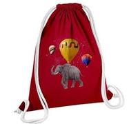 Fabulous Sac de Gym en Coton Rouge Éléphant Mongolfière 12 Litres Rouge G