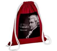 Fabulous Sac de Gym en Coton Rouge Je Cherche Les Notes Qui S'aiment Mozart 12 Litres Rouge G