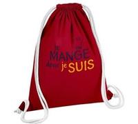 Fabulous Sac de Gym en Coton Rouge Je Mange donc je Suis 12 Litres Rouge G