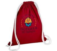 Fabulous Sac de Gym en Coton Rouge Le Meilleur Ingénieur du Monde 12 Litres Rouge G