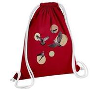 Fabulous Sac de Gym en Coton Rouge L'envol des Oiseaux 12 Litres Rouge G