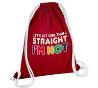 Fabulous Sac de Gym en Coton Rouge Let's Get things Straight, I'm Not 12 Litres Rouge G