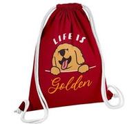 Fabulous Sac de Gym en Coton Rouge Life is Golden 12 Litres Rouge G