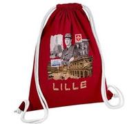Fabulous Sac de Gym en Coton Rouge Lille Collage 12 Litres Rouge G