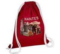 Fabulous Sac de Gym en Coton Rouge Nantes Collage 12 Litres Rouge G