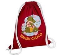 Fabulous Sac de Gym en Coton Rouge Odile la Maman Crocodile 12 Litres Rouge G