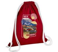 Fabulous Sac de Gym en Coton Rouge Paint No Mountain High Enough 12 Litres Rouge G