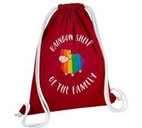 Fabulous Sac de Gym en Coton Rouge Rainbow Sheep of the Family 12 Litres Rouge G