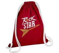 Fabulous Sac de Gym en Coton Rouge Rock Star Guitare 12 Litres Rouge G