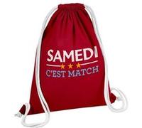 Fabulous Sac de Gym en Coton Rouge Samedi c'est match 12 Litres Rouge G