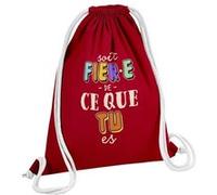 Fabulous Sac de Gym en Coton Rouge Soit Fièr-e de ce que tu es 12 Litres Rouge G