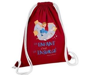 Fabulous Sac de Gym en Coton Rouge Un enfant c'est un Insurgé 12 Litres Rouge G