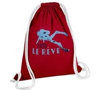 Fabulous Sac de Gym en Coton Rouge Vivre le Rêve Plongée 12 Litres Rouge G