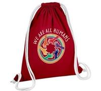 Fabulous Sac de Gym en Coton Rouge We Are All Humans LGBT 12 Litres Rouge G