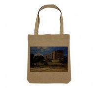 Fabulous Sac Shopping Tote Bag Aspect Lin - Alfred Sisley L'Aqueduc de Marly Peinture Impressionnisme - Sac de Courses Toile Epaisse 360g Beige Naturel Cabas Porté Epaule Solide Imprimé en France