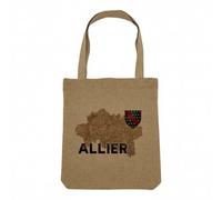 Fabulous Sac Shopping Tote Bag Aspect Lin - Allier 03 Departement Laon Carte Ancienne Hauts de France - Sac de Courses Toile Epaisse 360g Beige Naturel Cabas Porté Epaule Solide Imprimé en France