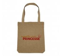 Fabulous Sac Shopping Tote Bag Aspect Lin - Appelle-moi Princesse Femme Reine - Sac de Courses Toile Epaisse 360g Beige Naturel Cabas Porté Epaule Solide Imprimé en France