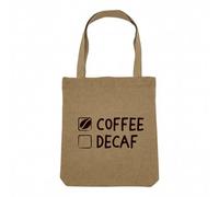 Fabulous Sac Shopping Tote Bag Aspect Lin - Coffee Yes, Decaf No Expresso Mug - Sac de Courses Toile Epaisse 360g Beige Naturel Cabas Porté Epaule Solide Imprimé en France