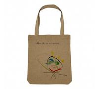 Fabulous Sac Shopping Tote Bag Aspect Lin - Dessin d'Enfant Mon Fils Est un Artiste Mignon - Sac de Courses Toile Epaisse 360g Beige Naturel Cabas Porté Epaule Solide Imprimé en France