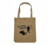 Fabulous Sac Shopping Tote Bag Aspect Lin - Football in 2020 Vintage Footballeur Foot Star Virus Masque - Sac de Courses Toile Epaisse 360g Beige Naturel Cabas Porté Epaule Solide Imprimé en France